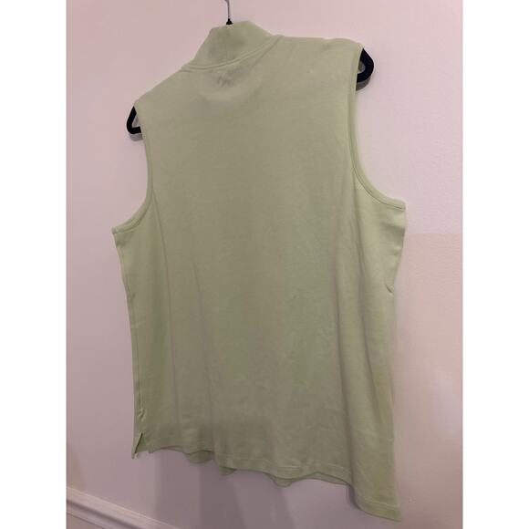 Sleeveless Mockneck Large sea foam green nwot  Appleseed - Picture 3 of 3
